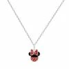 Disney's Minnie Mouse Sterling Silver Enamel Silhouette Pendant Necklace -Disney Sales Store unnamed file 1019
