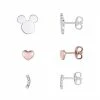Disney's Mickey Mouse Stud, Heart Stud, & Crystal Bar Stud Earring Set -Disney Sales Store unnamed file 1035