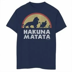 Disney's The Lion King Boys 8-20 Simba Timon Pumbaa Hakuna Matata Sunset Graphic Tee