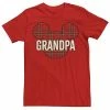 Men's Disney Mickey And Friends Christmas Plaid Mickey Grandpa Tee Red -Disney Sales Store unnamed file 1056