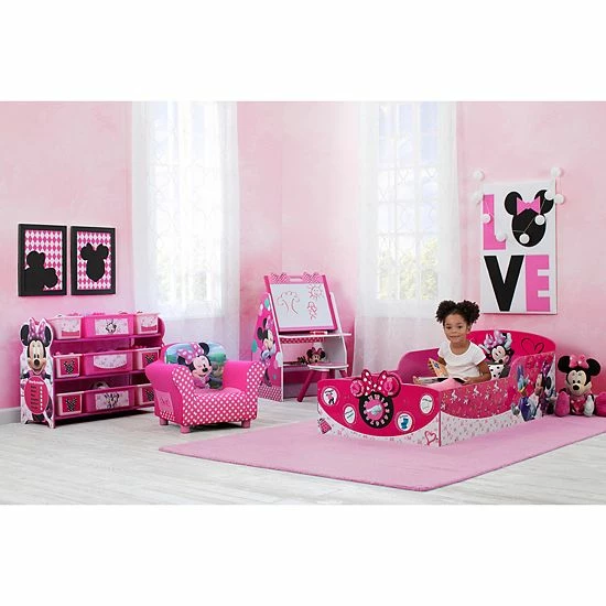 Disney's Minnie Mouse Interactive Wood Toddler Bed By Delta Children 4 Disney's Minnie Mouse Interactive Wood Toddler Bed By Delta Children - Image 2