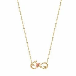 Disney's Belle Two-Tone 18k Gold Plated Rose Eternity Necklace