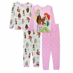 Girls 4-8 Disney Princess "Princess Party 2" 4-Piece Pajama Set