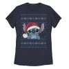 Juniors' Disney Lilo & Stitch Christmas Stitch Ugly Sweater Style Graphic Tee -Disney Sales Store unnamed file 1174