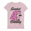 Disney's Minnie Mouse Girls 4-16 Pink Polka Dot Sweetest 4th Birthday Graphic Tee 1 Disney's Minnie Mouse Girls 4-16 Pink Polka Dot Sweetest 4th Birthday Graphic Tee -Disney Sales Store unnamed file 1185