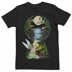 Men's Disney Peter Pan Tinkerbell Keyhole Tee Charcoal Heather -Disney Sales Store unnamed file 1298