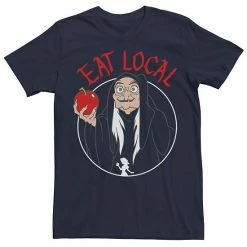 Men's Disney's Snow White Wicked Witch Eat Local Portrait Tee Black