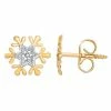 Disney's Frozen 10k Gold Two-Tone Snowflake Stud Earrings -Disney Sales Store unnamed file 1311