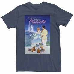Big & Tall Disney Cinderella Classic Vintage Movie Poster Tee
