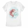 Juniors' Disney Little Mermaid Ariel Watercolor Twerl Tee