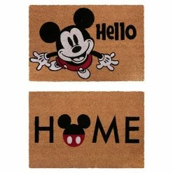 Disney's Mickey Home/Hello 2-Pack Coir Mat Set