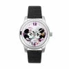 Disney's Mickey & Minnie Mouse Women's Crystal Leather Watch