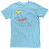 Men's Disney Dumbo Outline Logo Tee Light Blue