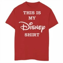 Disney Boys 8-20 This Is My Disney Shirt Chest Logo Tee Navy Heather -Disney Sales Store unnamed file 1696