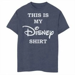 Disney Boys 8-20 This Is My Disney Shirt Chest Logo Tee Navy Heather -Disney Sales Store unnamed file 1697