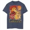 Disney's The Lion King Boys 8-20 Happy Group Shot Sunset Vintage Poster Graphic Tee Navy Heather 2 Disney's The Lion King Boys 8-20 Happy Group Shot Sunset Vintage Poster Graphic Tee Navy Heather -Disney Sales Store unnamed file 1699