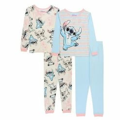 Disney's Lilo & Stitch Girls 6-12 "Happy Stitch" 4-Piece Pajama Set