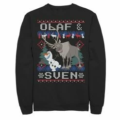 Men's Disney's Frozen Olaf & Sven Ugly Christmas Sweatshirt Kelly -Disney Sales Store unnamed file 1711