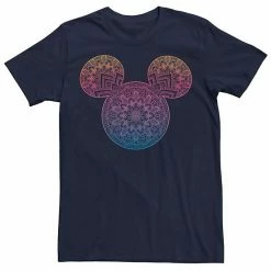 Men's Disney Mickey & Friends Mandala Mickey Ears Tee Navy