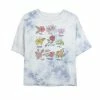 Juniors' Disney Types Of Flowers Bombard Wash Crop Graphic Tee -Disney Sales Store unnamed file 1821