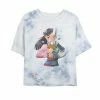 Juniors' Disney Princess Mulan Anime Half Girl Half Warrior Bombard Wash Crop Graphic Tee -Disney Sales Store unnamed file 1824