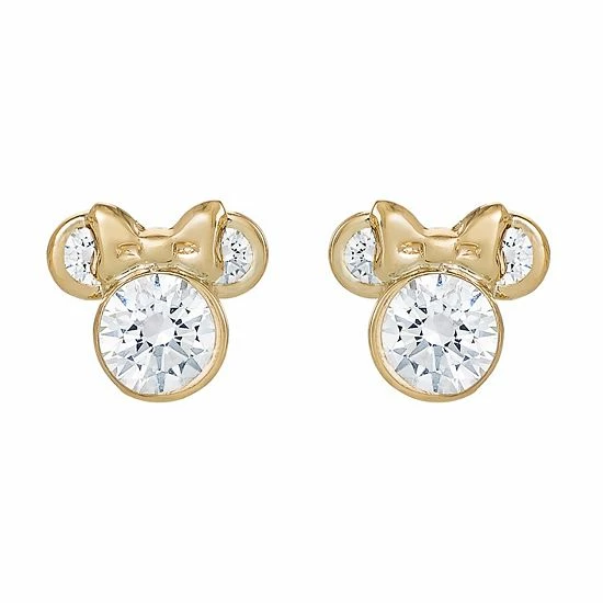 Disney's Minnie Mouse 10k Gold Cubic Zirconia Birthstone Stud Earrings Gold Tone January 4 Disney's Minnie Mouse 10k Gold Cubic Zirconia Birthstone Stud Earrings Gold Tone January - Image 2