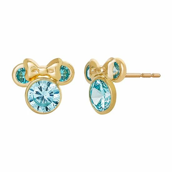 Disney's Minnie Mouse 10k Gold Cubic Zirconia Birthstone Stud Earrings Gold Tone January 8 Disney's Minnie Mouse 10k Gold Cubic Zirconia Birthstone Stud Earrings Gold Tone January - Image 6
