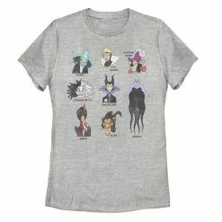 Juniors Disney Villains Group Shot Titles Tee
