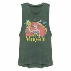 Juniors' Disney's The Little Mermaid Title Muscle Tank Top
