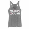 Disney's Mickey & Friends Minnie Mouse Text Portraits Juniors' Racerback Graphic Tank Top