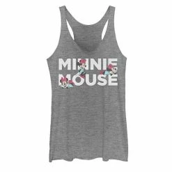 Disney's Mickey & Friends Minnie Mouse Text Portraits Juniors' Racerback Graphic Tank Top