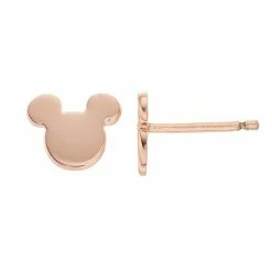Disney Mickey Mouse Stud Earrings Rose Tone -Disney Sales Store unnamed file 1907