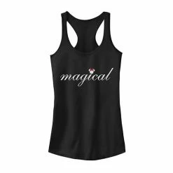 Juniors' Disney Mickey And Friends Minnie Magical Text Racerback Graphic Tank Top