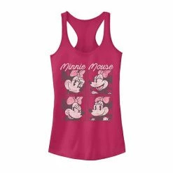 Disney's Mickey And Friends Minnie Mouse Vintage Box Up Juniors' Racerback Graphic Tank Top