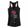 Juniors' Disney's Beauty And The Beast Logo Rose Racerback Tank Top -Disney Sales Store unnamed file 1934