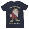 Men's Disney Snow White I'm Grumpy Deal With It Portrait Tee Navy -Disney Sales Store unnamed file 1935