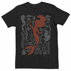 Men's Disney The Little Mermaid Ariel Silhouette Symbols Tee