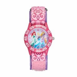 Disney Princess Ariel, Cinderella & Rapunzel Girls' Time Teacher Watch