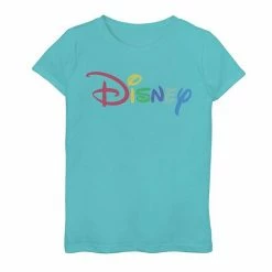 Disney Girls 7-16 Rainbow Logo Graphic Tee Pink -Disney Sales Store unnamed file 2016