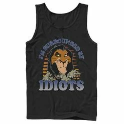 Men's Disney The Lion King Scar Surrounded By Idiots Sunset Poster Tank