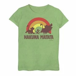 Disney's The Lion King Girls 7-16 Sunset Hakuna Matata Line Up Graphic Tee Athletic Heather
