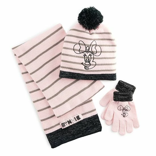 Girls Disney Minnie Mouse Hat, Scarf, & Mittens Set Girls Disney Minnie Mouse Hat, Scarf, & Mittens Set -Disney Sales Store unnamed file 204