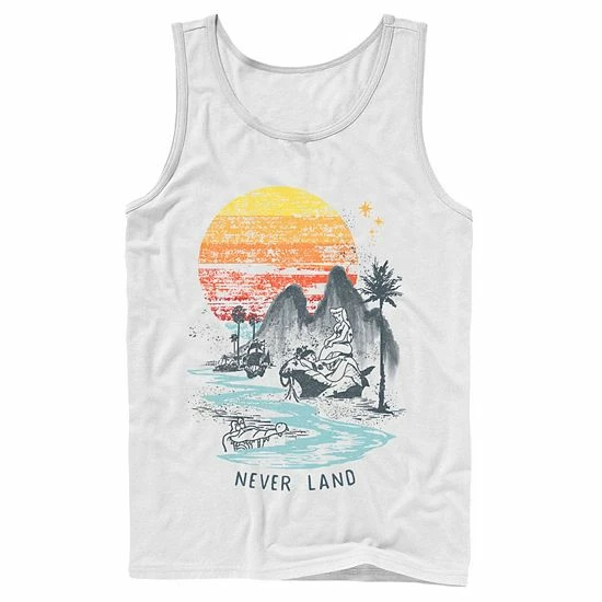 Men's Disney Peter Pan Mermaids In Never Land Tank 3 Men's Disney Peter Pan Mermaids In Never Land Tank