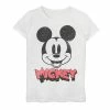 Disney's Mickey Mouse & Friends Girls 7-16 Mickey Big Face Logo Graphic Tee -Disney Sales Store unnamed file 2082