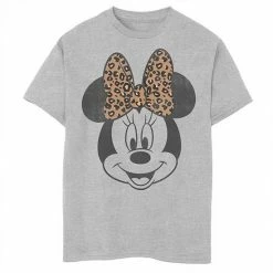 Disney's Minnie Mouse Boys 8-20 Leapord Print Bow Portrait Graphic Tee Athletic Heather -Disney Sales Store unnamed file 2118
