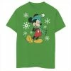 Disney's Mickey Mouse Boys 8-20 Mouse Holiday Snowflakes Portrait Christmas Graphic Tee