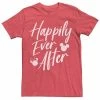 Men's Disney Mickey Mouse Happily Ever After Cursive Text Logo Tee Black -Disney Sales Store unnamed file 2145