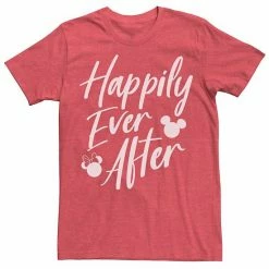Men's Disney Mickey Mouse Happily Ever After Cursive Text Logo Tee Black
