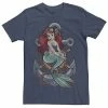 Men's Disney The Little Mermaid Tattoo Anchor Pose Tee Navy Heather -Disney Sales Store unnamed file 2151