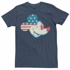 Men's Disney Mickey & Friends Mickey American Flag Fill Tee Navy Heather 7 Men's Disney Mickey & Friends Mickey American Flag Fill Tee Navy Heather -Disney Sales Store unnamed file 2162